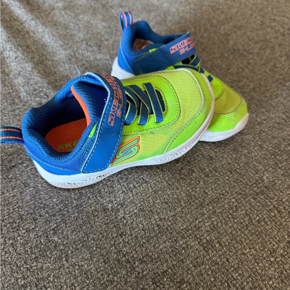 Skechers Kids' Blue and Green Sneakers